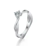 Pierścionek z białego złota z diamentem